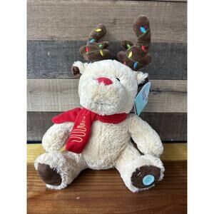 Hug Me Animated Reindeer Christmas Holiday Plush Sings Jingle Bell Rock 15” Tall